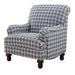 Glenn Recessed Arms Accent Chair Blue - Furniture Stars (Chicago, IL)