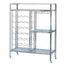 Derion Glass Shelf Serving Cart with Casters Chrome - Furniture Stars (Chicago, IL)