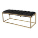 Lorena Tufted Cushion Bench Dark Grey and Gold - Furniture Stars (Chicago, IL)