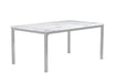 Athena Rectangle Dining Table with Marble Top Chrome - Furniture Stars (Chicago, IL)