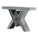 Taffeta V-shaped Sofa Table with Glass Top Silver - Furniture Stars (Chicago, IL)