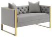 Eastbrook Tufted Back Loveseat Grey - Furniture Stars (Chicago, IL)