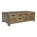 Esther 6-drawer Storage Coffee Table Natural Sheesham - Furniture Stars (Chicago, IL)