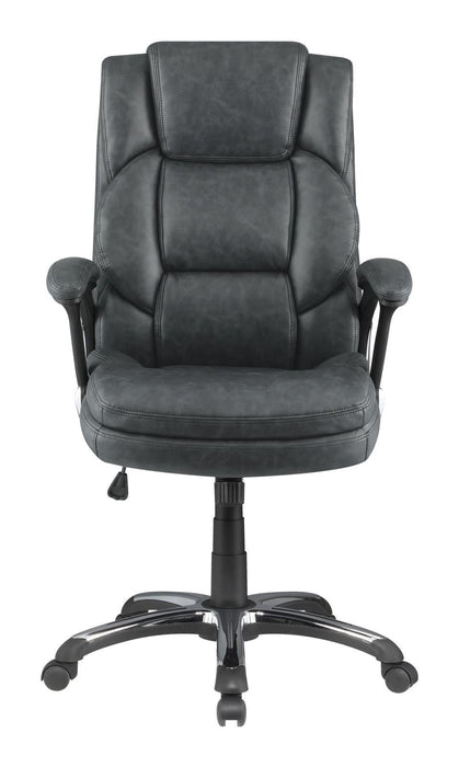 Nerris Adjustable Height Office Chair with Padded Arm Grey and Black