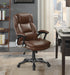 Nerris Adjustable Height Office Chair with Padded Arm Brown and Black - Furniture Stars (Chicago, IL)