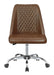 Althea Upholstered Tufted Back Office Chair Brown and Chrome - Furniture Stars (Chicago, IL)