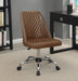 Althea Upholstered Tufted Back Office Chair Brown and Chrome - Furniture Stars (Chicago, IL)