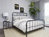 Packlan Eastern King Metal Panel Bed Matte Black - Furniture Stars (Chicago, IL)