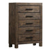 Woodmont 5-drawer Chest Rustic Golden Brown - Furniture Stars (Chicago, IL)