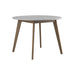 Breckenridge Round Dining Table Matte White and Natural Oak - Furniture Stars (Chicago, IL)