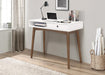 Bradenton 1-drawer Writing Desk White and Walnut - Furniture Stars (Chicago, IL)