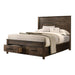 Woodmont Queen Storage Bed Rustic Golden Brown - Furniture Stars (Chicago, IL)