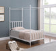 Betony Twin Canopy Bed White - Furniture Stars (Chicago, IL)