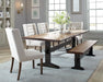 Bexley Live Edge Trestle Dining Table Natural Honey and Espresso - Furniture Stars (Chicago, IL)