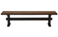 Bexley Trestle Bench Natural Honey and Espresso - Furniture Stars (Chicago, IL)