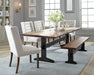 Bexley Trestle Bench Natural Honey and Espresso - Furniture Stars (Chicago, IL)