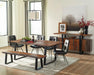 Ditman Live Edge Dining Bench Grey Sheesham and Black - Furniture Stars (Chicago, IL)