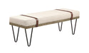 Austin Upholstered Bench Beige and Black - Furniture Stars (Chicago, IL)