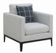 Apperson Cushioned Back Arm Chair Light Grey - Furniture Stars (Chicago, IL)