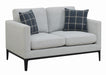 Apperson Cushioned Back Loveseat Light Grey - Furniture Stars (Chicago, IL)
