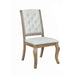 Brockway Tufted Side Chairs Cream and Barley Brown (Set of 2) - Furniture Stars (Chicago, IL)