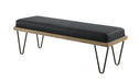 Chad Upholstered Bench with Hairpin Legs Dark Blue - Furniture Stars (Chicago, IL)