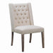 Bexley Tufted Side Chairs Dark Brown and Beige (Set of 2) - Furniture Stars (Chicago, IL)