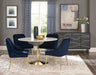 Kella Round Marble Top Dining Table White and Gold - Furniture Stars (Chicago, IL)