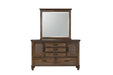 Franco 5-drawer Dresser with 2 Louvered Doors Burnished Oak - Furniture Stars (Chicago, IL)