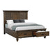 Franco Eastern King Storage Bed Burnished Oak - Furniture Stars (Chicago, IL)