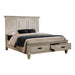 Franco Queen Storage Bed Antique White - Furniture Stars (Chicago, IL)