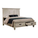 Franco Eastern King Storage Bed Antique White - Furniture Stars (Chicago, IL)