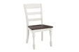 Madelyn Ladder Back Side Chairs Dark Cocoa and Coastal White (Set of 2) - Furniture Stars (Chicago, IL)