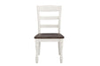 Madelyn Ladder Back Side Chairs Dark Cocoa and Coastal White (Set of 2) - Furniture Stars (Chicago, IL)
