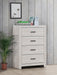 Brantford 4-drawer Chest Coastal White - Furniture Stars (Chicago, IL)