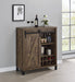 Arlington Bar Cabinet with Sliding Door Rustic Oak - Furniture Stars (Chicago, IL)