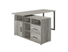 Hertford L-shape Office Desk with Storage Grey Driftwood - Furniture Stars (Chicago, IL)