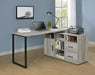 Hertford L-shape Office Desk with Storage Grey Driftwood - Furniture Stars (Chicago, IL)