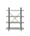 Cole 4-Shelf Bookcase Grey Driftwood and Gunmetal - Furniture Stars (Chicago, IL)