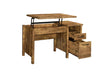 Delwin Lift Top Office Desk with File Cabinet Antique Nutmeg - Furniture Stars (Chicago, IL)