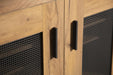 Bristol Metal Mesh Door Accent Cabinet Golden Oak - Furniture Stars (Chicago, IL)