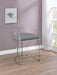 Thermosolis Acrylic Back Counter Height Stools Grey and Chrome (Set of 2) - Furniture Stars (Chicago, IL)