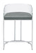 Thermosolis Acrylic Back Counter Height Stools Grey and Chrome (Set of 2) - Furniture Stars (Chicago, IL)