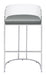 Thermosolis Acrylic Back Bar Stools Grey and Chrome (Set of 2) - Furniture Stars (Chicago, IL)