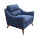 Gano Sloped Arm Upholstered Chair Navy Blue - Furniture Stars (Chicago, IL)