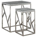 Betsy 2-piece Mirror Top Nesting Tables Silver - Furniture Stars (Chicago, IL)
