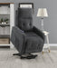 Howie Tufted Upholstered Power Lift Recliner Charcoal - Furniture Stars (Chicago, IL)