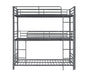 Maynard Metal Triple Twin Bunk Bed Gunmetal - Furniture Stars (Chicago, IL)