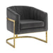 Joey Tufted Barrel Accent Chair Dark Grey and Gold - Furniture Stars (Chicago, IL)