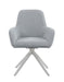 Abby Flare Arm Side Chair Light Grey and Chrome - Furniture Stars (Chicago, IL)